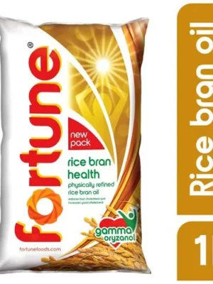 Fortune Rice Bran Health Physically Refined Oil, 1 L Pouch