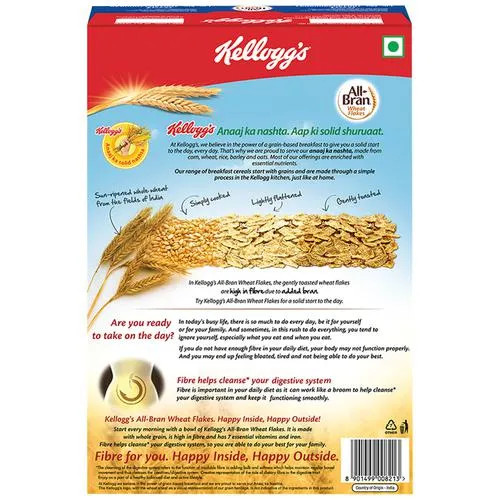 Kelloggs All Bran Wheat Flakes - High In Iron, Naturally Cholesterol Free, 440 g