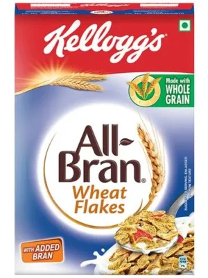 Kelloggs All Bran Wheat Flakes - High In Iron, Naturally Cholesterol Free, 440 g