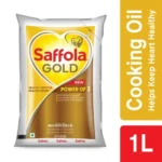 Saffola Gold Refined Cooking oil | Blended Rice Bran & Sunflower oil | Helps Keeps Heart Healthy, 1 L Pouch