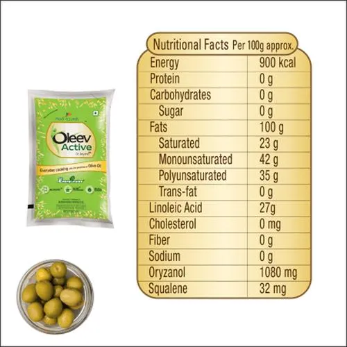 Oleev Active - Goodness Of Olive Oil, 1 L Pouch