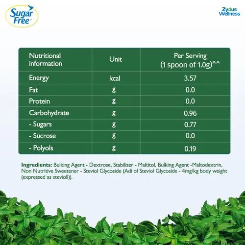 Sugar Free Green Sweetener - With Natural Stevia, Zero Calories, 300 pcs Pellets