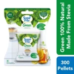 Sugar Free Green Sweetener - With Natural Stevia, Zero Calories, 300 pcs Pellets