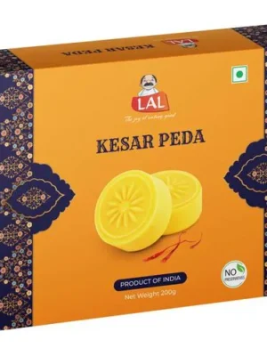Lal sweets Pvt Ltd Kesar Peda, 200 g Carton