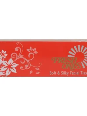 Fresh Ones Soft & Silky Facial Tissues - 2 Ply, 100 pulls, Highly Absorbent, 1 pc Carton