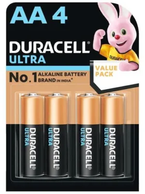 Duracell Ultra Alkaline AA Batteries, 4 pcs