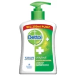 Dettol Liquid Handwash - Original, Alcohol Based, Protects Against 100 Illness Causing Germs, 250 ml Pump