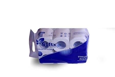 Softx 2 Ply Toilet Paper/Toilet Roll/Tissue Roll - 10 x 9.8 cm - 160 Pulls Per Roll - Pack of 12 Rolls