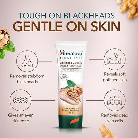 Himalaya Herbals Gentle Exfoliating Walnut Scrub, 100g