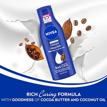 NIVEA Cocoa Nourish 200ml Body Lotion with Deep Moisture Serum| 48 H Moisturization
