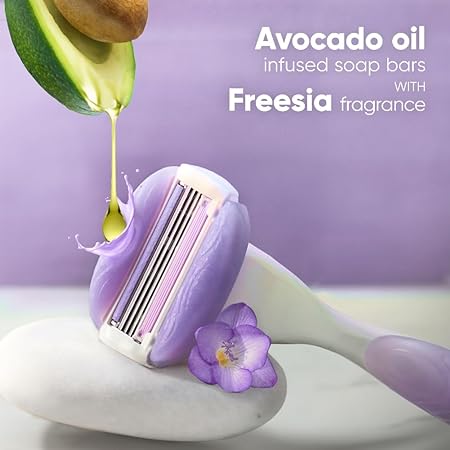 Gillette Venus Comfortglide Hair Removal Razor for Women | 1 Pc | With Avocado Oils & Body Butter, Freesia Scent