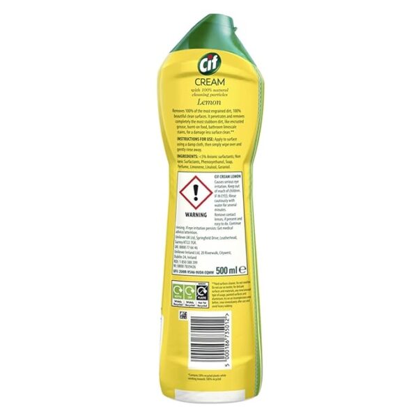 Cif Cream Cleaner Lemon 500ml