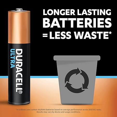 Duracell Ultra Alkaline AAA Battery, 4 Pcs