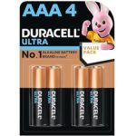 Duracell Ultra Alkaline AAA Battery, 4 Pcs