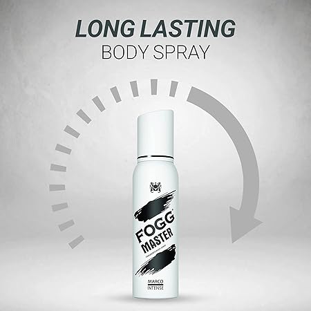Fogg Marco Intense No Gas Deodorant for Men, Long-Lasting Perfume Body Spray, 120 ml