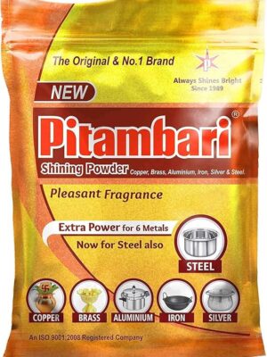 Pitambari Minerals Emulsifiers Shining Powder for 6 Types of Metals 200 g, Orange