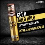 Gatsby Set & Keep Hair Spray - Ultra Hard 250ml | Quick Drying, Long Lasting Hold, No Flaking, Natural Shine, & Easy Wash Off