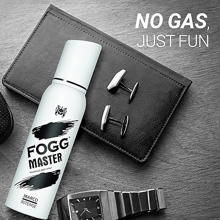 Fogg Marco Intense No Gas Deodorant for Men, Long-Lasting Perfume Body Spray, 120 ml