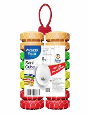 Wonder Fresh Sani cubes| Urinal deodorizer I Air freshener ball 200g Each - Pack of 4