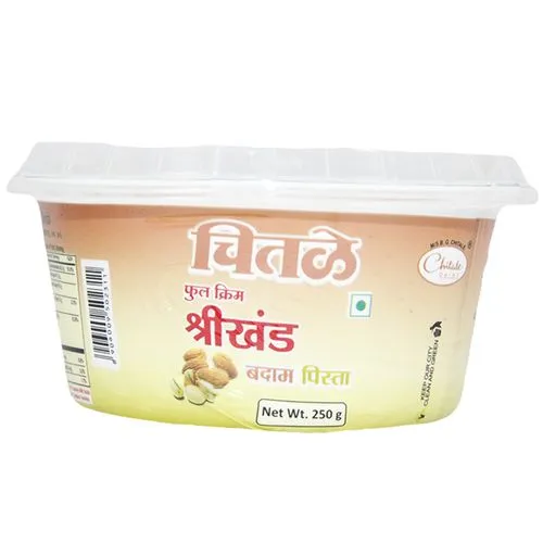 Chitale Dairy Full Cream Shrikhand - Badam Pista, 250 g Cup