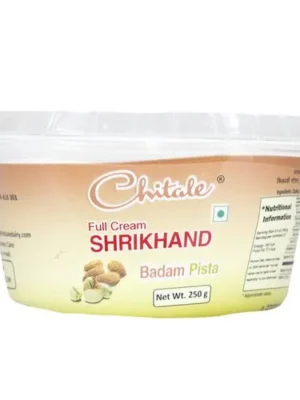 Chitale Dairy Full Cream Shrikhand - Badam Pista, 250 g Cup