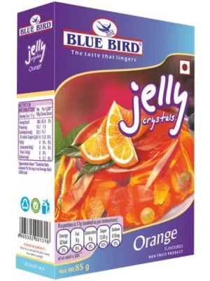 Blue Bird Jelly Crystals - Orange Flavour, 85 g