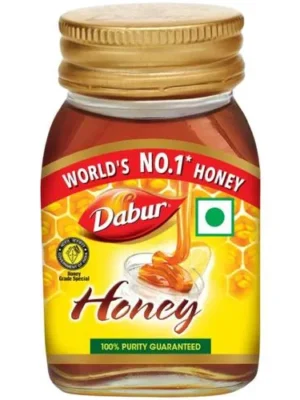 Dabur 100% Pure Honey - Worlds No. 1 Honey Brand With No Sugar Adulteration, 100 g Bottle