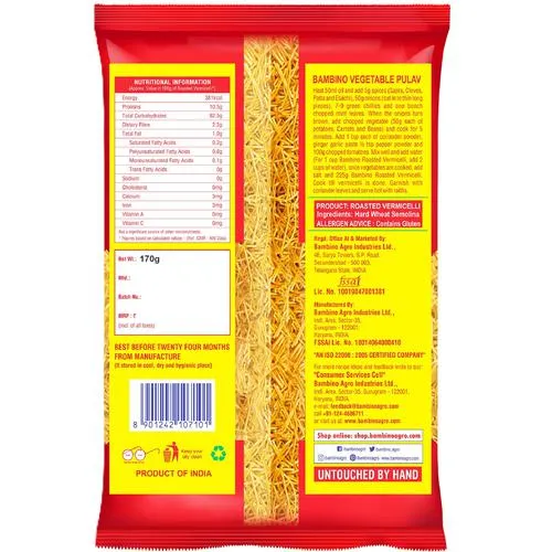 Bambino Vermicelli Roasted, 170 g Pouch