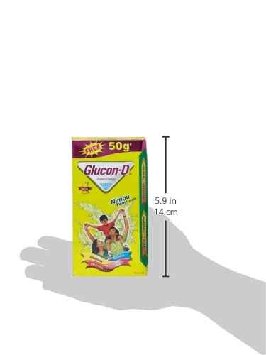 Glucon-D Nimbu Pani Glucose Powder(200g, Refill)| For Tasty Tangy Flavoured Glucose Drink| Provides Instant Energy| Vitamin C Support Immunity| Contains Calcium for Bone