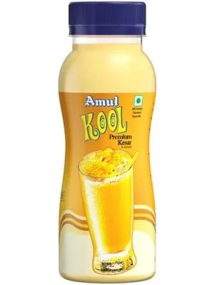Amul Kool Flavoured Milk - Premium Kesar, 180 ml Pet Bottle