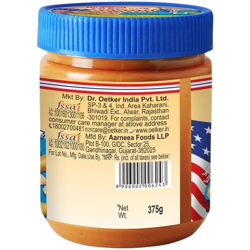 Dr. Oetker FunFoods Peanut Butter - Crunchy, 375 g Jar