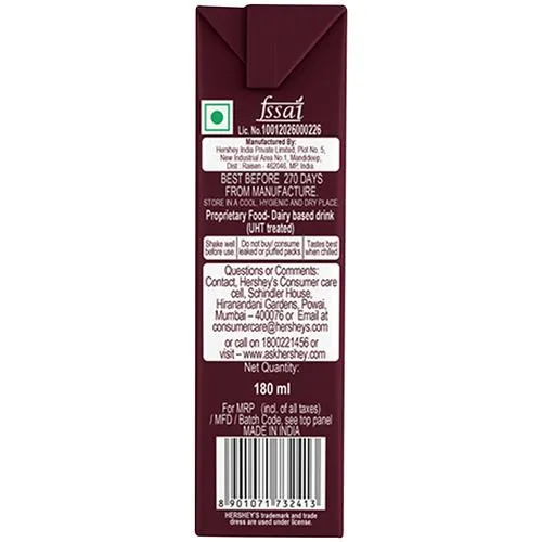 Hershey's Chocolate Flavour Milkshake, 180 ml