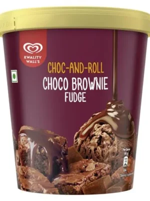 kwality walls Choc-And-Roll Choco Brownie Fudge Frozen Dessert, 700 ml