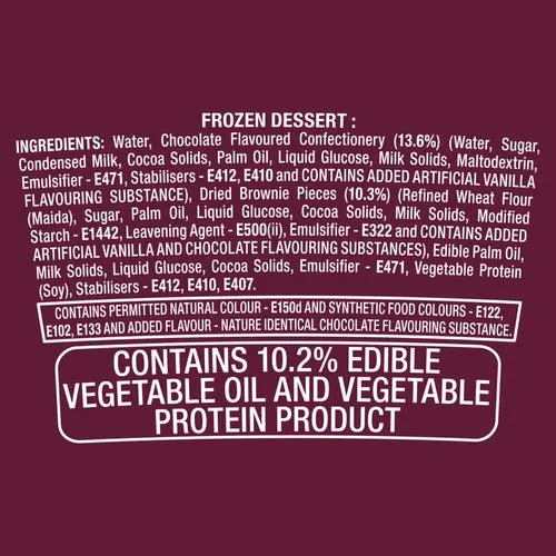 kwality walls Choc-And-Roll Choco Brownie Fudge Frozen Dessert, 700 ml