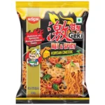 Nissin Geki Hot & Spicy Korean Cheese Instant Noodles, 80 g