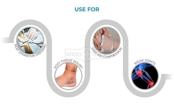 Medigrip Elastic Adhesive Bandage(10cm x 4cm, Skin Colour, 1 Piece)