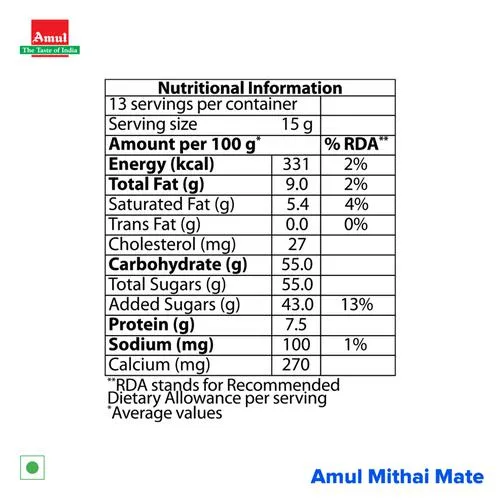 Amul Sweetened Condensed Milk Mithai Mate, 200 g Tin