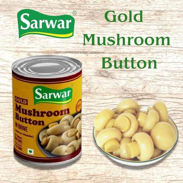 Sarwar Button Mushroom Gold, 800 gm ( Pack of 2)