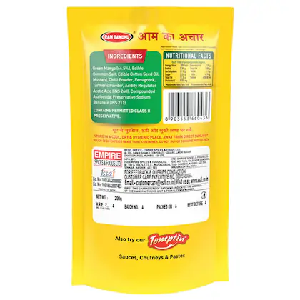 Ram Bandhu Mango Pickle 200 g
