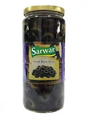 Sarwar Sliced Black Olives, 450 G
