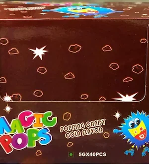 Magic Pops Popping Candy Cola Flavor, 40 Pouches, 200 g Box