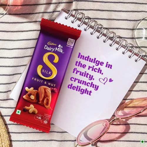 Cadbury Dairy Milk Silk Fruit & Nut Chocolate Bar, 55 g