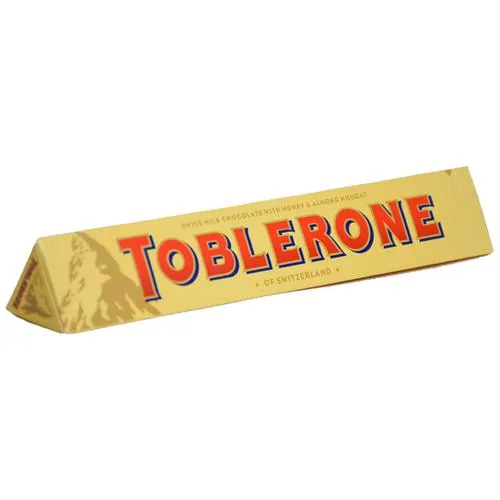 Toblerone Swiss Milk Chocolate - With Honey & Almond Nougat, 100 g