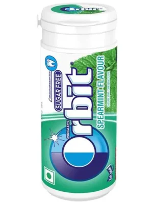 Orbit Sugar Free Chewing Gum - Spearmint Flavour, 22 g Tube