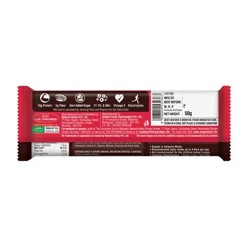 RiteBite Max Protein Bars Choco Berry - 10 g Protein Bar, Healthy Protein Snacks, 50 g