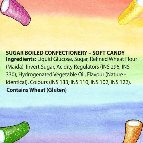 Chupa Chups Sour Mini Tubes Mixed Fruit Flavour Soft & Chewy Toffee, 61.6 g
