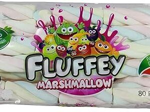 Fluffey Fruit Flavored Pure Vegetarian Marshmallow, 160 g, 80 pcs