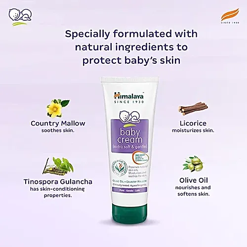 Himalaya Baby Cream - Extra Soft & Gentle, Paraben Free, 50 ml Tube
