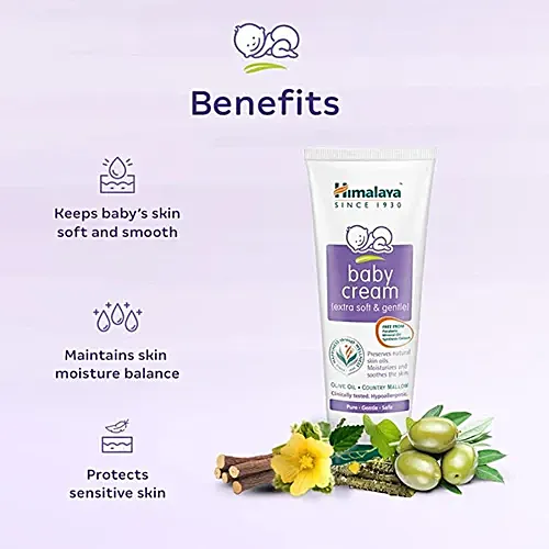 Himalaya Baby Cream - Extra Soft & Gentle, Paraben Free, 50 ml Tube