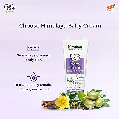 Himalaya Baby Cream - Extra Soft & Gentle, Paraben Free, 50 ml Tube